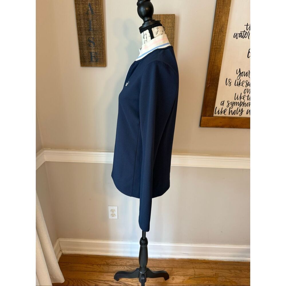Lady Hagen Women's Quarter-Zip Mock Neck Long Sleeve Golf Top Navy Blue Small - Picture 3 of 9